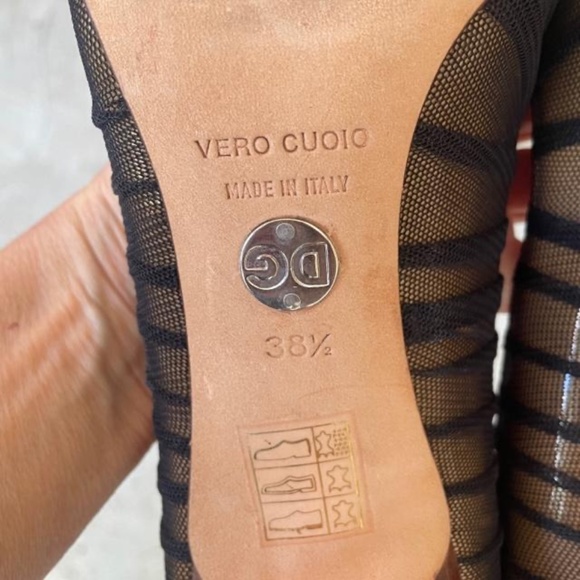 DOLCE & GABBANA Black Mesh Heels EUC - Picture 11 of 11